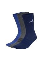 Ponožky adidas Cushioned Sportswear Crew 3P tmavomodré, sivé, modré KQ6762 Ponožky adidas Cushioned Sportswear Crew 3P tmavomodré, sivé, modré KQ6762