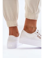 Damskie Trampki Na Platformie Lee Cooper LCW-24-31-2725 Białe
