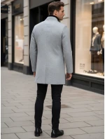 Pánsky jednoradový kabát sivý FashionStreet CX0428