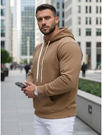 Pánska klokanka s kapucňou camel FashionStreet BX5951