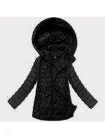 Ľahká čierna dámska prešívaná bunda s kapucňou J Style (16M9263-392) Ľahká čierna dámska prešívaná bunda s kapucňou J Style (16M9263-392)