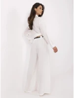 Dámske vzdušné letné nohavice Palazzo White (A2476)