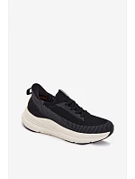 Pánské Sportovní Boty Textilní Slip-Ons Na Platformě Kobbo 102421 Černé