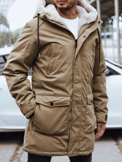FashionStreet pánska tmavobéžová zimná bunda TX4592