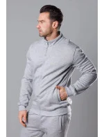 Svetlosivá pánska mikina so stojačikom (68B2002-2) Svetlosivá pánska mikina so stojačikom (68B2002-2)