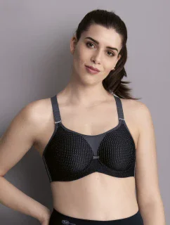 športová podprsenka performance wireX s nastaviteľnými ramienkami 5599 black/anthracite - Active