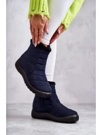 Damskie Ocieplane Śniegowce Granatowe Mezyss