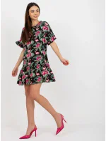 Šaty D73771M30306C čierno-zelené