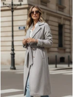 Dámsky oversize kabát CAMELLYN dlhý béžový FashionStreet NY0744