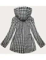 Dámska obojstranná bunda do pása v žlto-pepito farbe (M-163) Dámska obojstranná bunda do pása v žlto-pepito farbe (M-163)