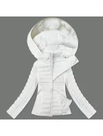 Dámska bunda z lepenej tkaniny J Style biela (16M9225-281) Dámska bunda z lepenej tkaniny J Style biela (16M9225-281)