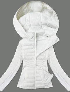 Dámska bunda z lepenej tkaniny J Style biela (16M9225-281)