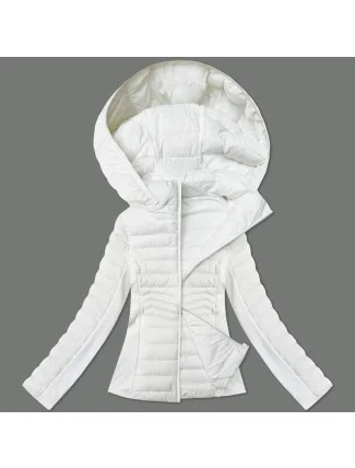 Dámska bunda z lepenej tkaniny J Style biela (16M9225-281) Dámska bunda z lepenej tkaniny J Style biela (16M9225-281)