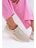 Buty Sportowe Sneakersy Damskie Big Star RR274A145 HI-POLY SYSTEM Beżowe