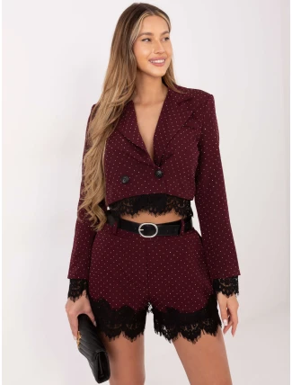 IT SN šortky FL9965.88 tmavo červená