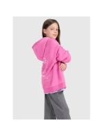 Dievčenská mikina bez prúžkov s kapucňou 4F 4FJRAW25TSWSF2439-54S