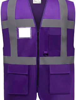 Yoko HVW 801 Hi-Vis multifunkčná vesta 79.W801 fialová