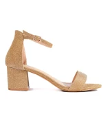 Dámske sandále na podpätku BL435 Gold - Lady Glory Dámske sandále na podpätku BL435 Gold - Lady Glory