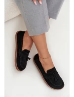 Kožené semišové barefoot mokasíny Zazoo 322 black Kožené semišové barefoot mokasíny Zazoo 322 black