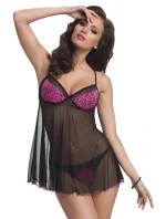 Dámsky sexy čierno-ružový set Electra - Irall Dámsky sexy čierno-ružový set Electra - Irall