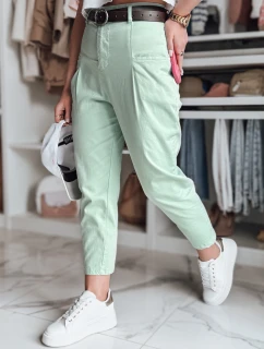Dámske bavlnené nohavice CHINOSKA mint FashionStreet UY2555