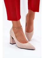 Eleganckie Czółenka Na Słupku W Różowe Vinceza 62223 Beżowe Eleganckie Czółenka Na Słupku W Różowe Vinceza 62223 Beżowe