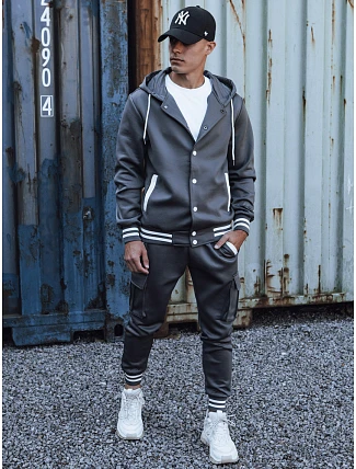 FashionStreet pánske tmavosivé tepláky AX0791 FashionStreet pánske tmavosivé tepláky AX0791