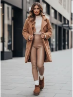 Dámsky zimný kabát z plyšovej ťavej kožušiny FashionStreet NY0758z