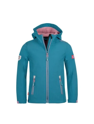 Trollkids Dievčenská softshellová bunda Trollfjord Jacket Jr 175-334