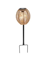 SOLÁRNA GUĽOVÁ LAMPA RATAN HNEDÁ PROGARDEN