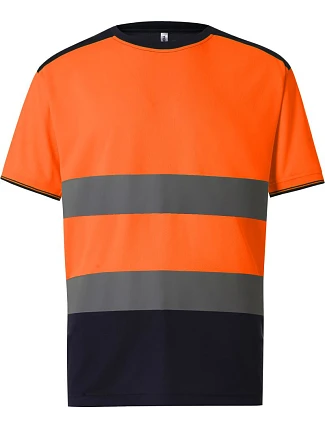 Tričko Yoko HVJ 400 Hi-Vis 79.J400, hi-vis, oranžová/námornícka modrá