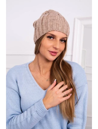 Fleecová čiapka Ida K320 tmavo béžová
