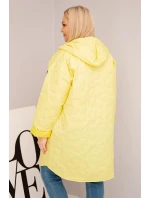 Dámska prešívaná bunda s kapucňou a HOPE Yellow Dámska prešívaná bunda s kapucňou a HOPE Yellow