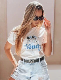 Dámske tričko s potlačou TRENDY BUNNY biele FashionStreet RY2906