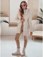 Dámska prešívaná zimná bunda s kapucňou svetlo šedá FashionStreet TY5092