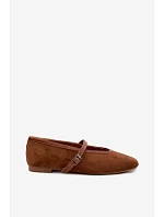 Balerínky s opaskom Eko semišové Camel Felora Balerínky s opaskom Eko semišové Camel Felora