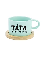 TÁTA MIMO PREVÁDZKY – mätový hrnček s makrónkou, 200 ml TÁTA MIMO PREVÁDZKY – mätový hrnček s makrónkou, 200 ml