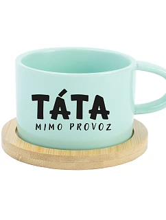TÁTA MIMO PREVÁDZKY – mätový hrnček s makrónkou, 200 ml