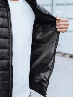 Pánska prechodná prešívaná bunda čierna FashionStreet TX3270z Pánska prechodná prešívaná bunda čierna FashionStreet TX3270z