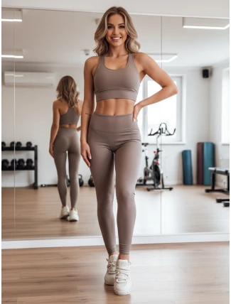 Dámske legíny s vysokým pásom ACTIVIS tmavo šedé FashionStreet UY2597 Dámske legíny s vysokým pásom ACTIVIS tmavo šedé FashionStreet UY2597