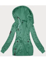 Dámska mikina na zips s kapucňou v zelenej farbe (2313) Dámska mikina na zips s kapucňou v zelenej farbe (2313)