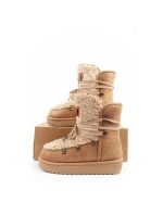 D.Franklin snehové topánky dámske zimné módne kožušiny zateplené hnedé béžové ženy