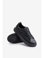 Trampki Sneakersy Męskie Z Eko Skóry Big Star OO174117 Czarne
