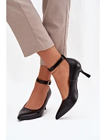 Dámske lodičky s opaskom 2752 black - Sweet Shoes