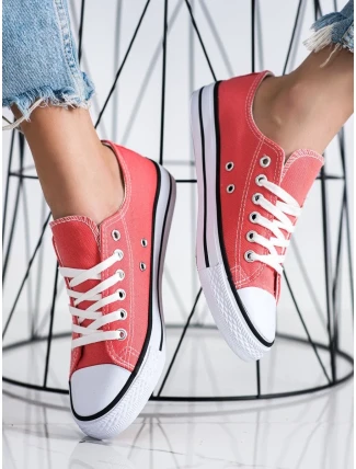 Výborné ružové tenisky dámske bez podpätku Výborné ružové tenisky dámske bez podpätku