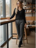 CANDIS dámsky sveter čierny FashionStreet MY1806