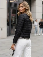 Dámska prešívaná prechodná bunda čierna FashionStreet TY5530