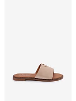 Dámské ploché nazouváky s ozdobným detailem V béžové Nelmira