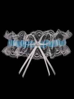 Podväzok PW-27 biely a modrý - Julimex