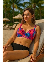 Dvojdielne plavky S937 V1MI9 Marmaris9 ružová a čierna - Vlastné